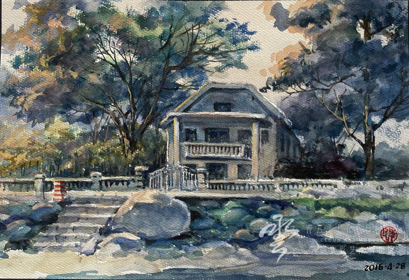 李忠民 《海边小院》 2016年4月